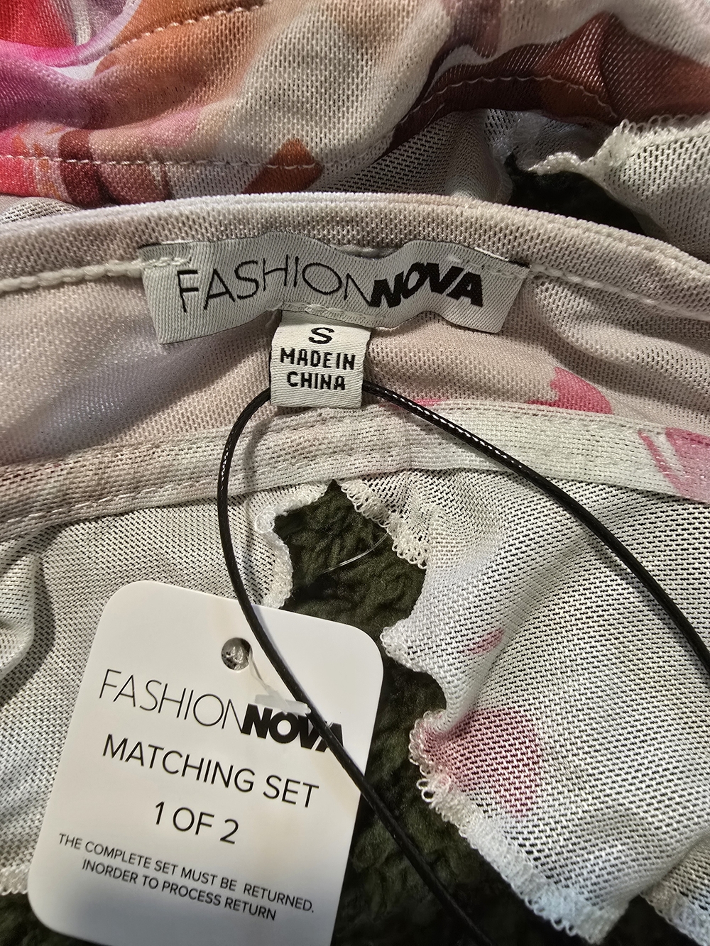 Fashion Nova Kyoto Floral Mesh Maxi Skirt Set - White & Pink Size Small Romantic - Picture 5 of 12